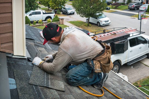 Professional Roof Installation technician working in Nora Springs, IA